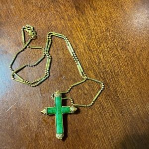 Jade and diamond necklace